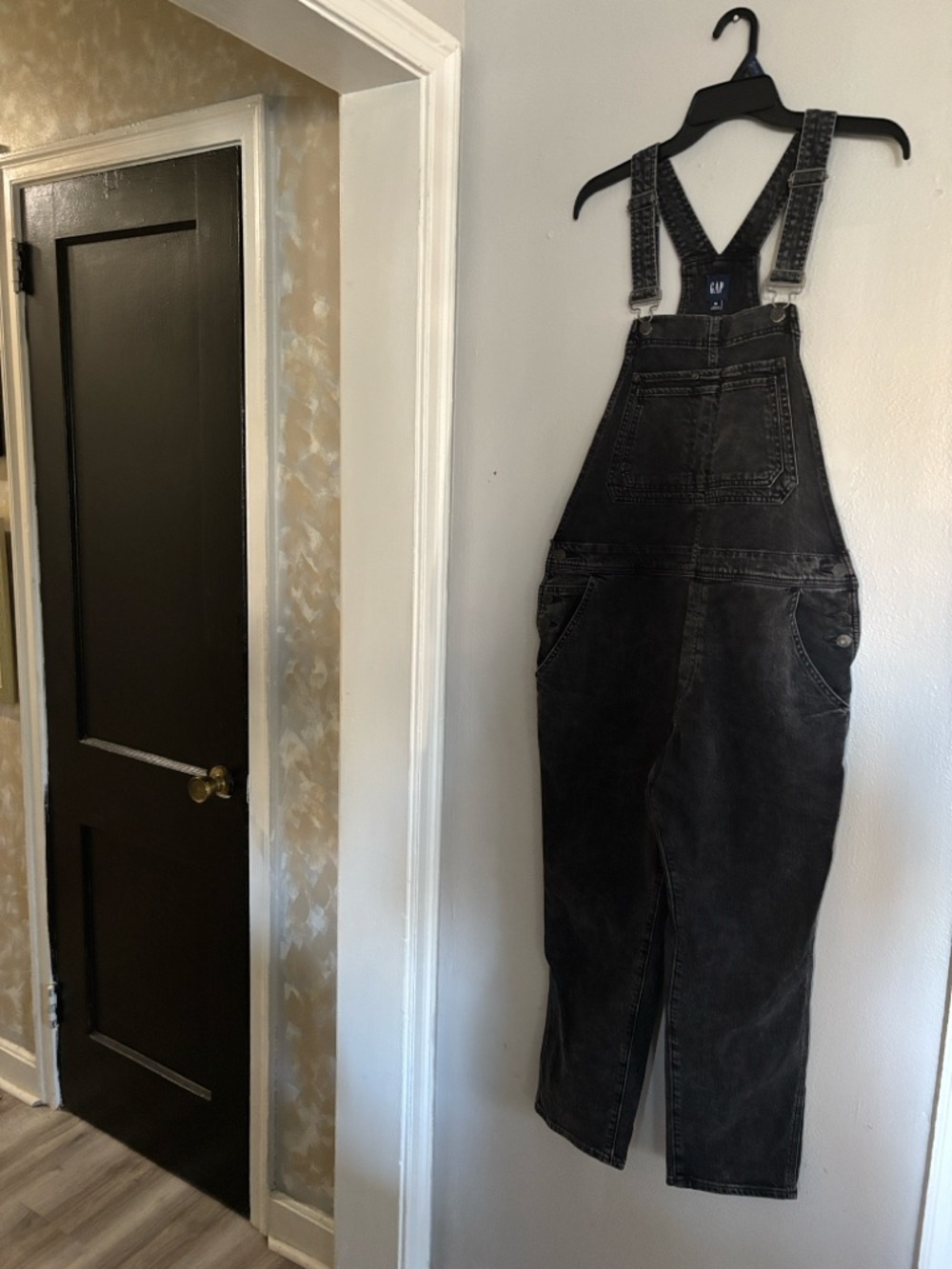 GAP Black Washed Denim Overalls
